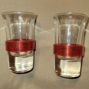 Vintage TSING TAO Shot Glass Blade Runner Star Trek Voyager Red Celluloid Band